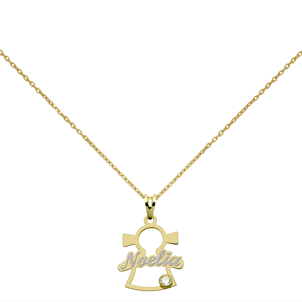Collar Niña de Oro 9K y Oro 18K Personalizado