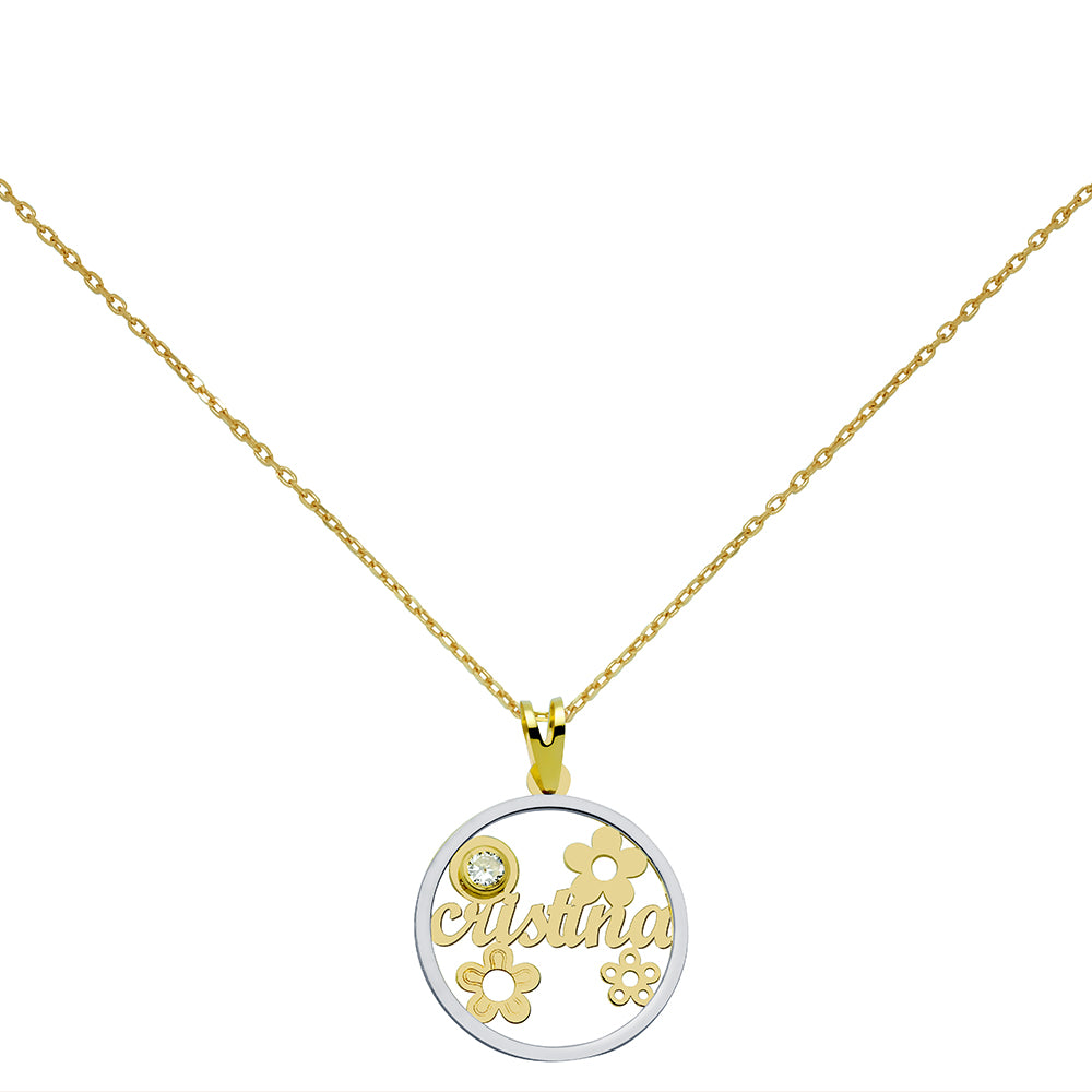 Collar Círculo Flores