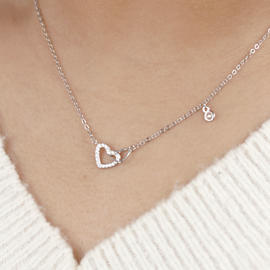 Collar Corazones Enlazados