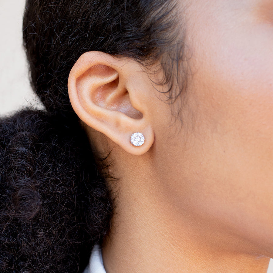 Pendientes Diamantes Creados Pavé