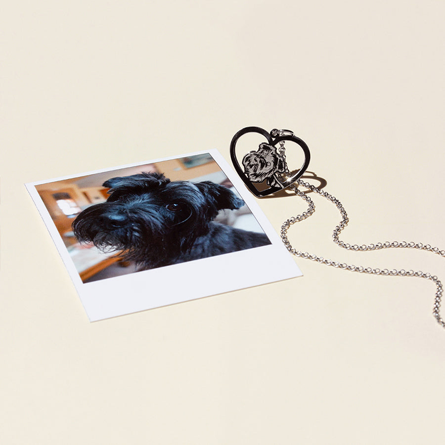 Collar Corazón de Plata 925 con Foto Grabada