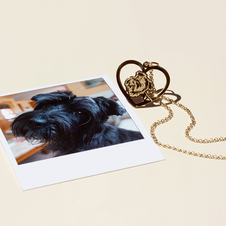 Collar Corazón de Plata 925 con Foto Grabada