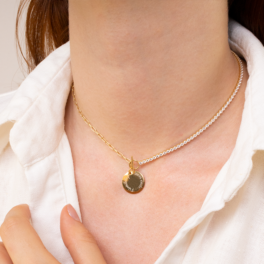 Collar Personalizable T-Lock Circonita