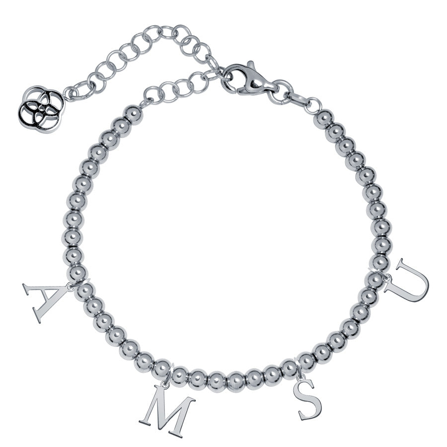 Pulsera con inicial 4 letras