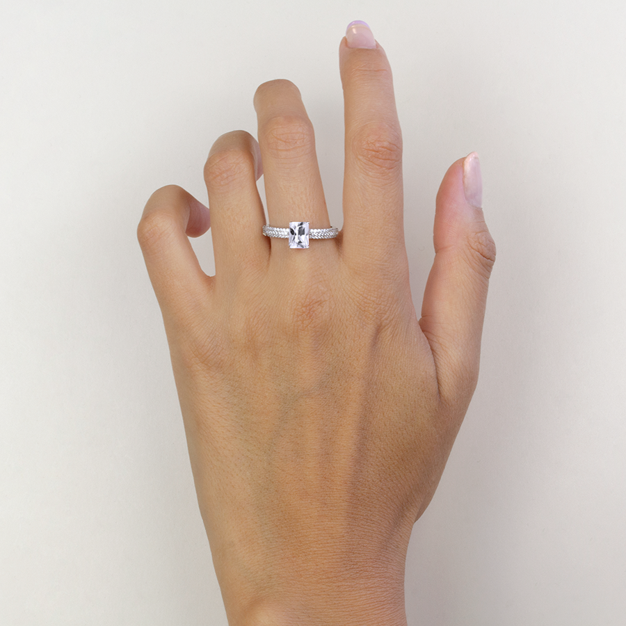 Anillo Emerald Pavé