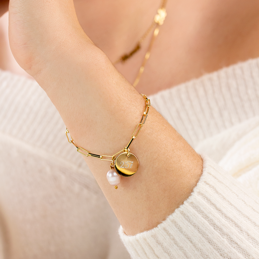 Pulsera Perla Barroca de Plata 925 Personalizada