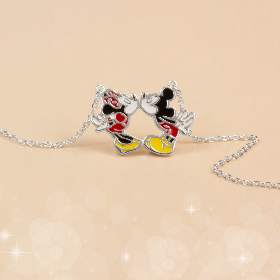 Collar Minnie y Mickey Kiss Disney Plata