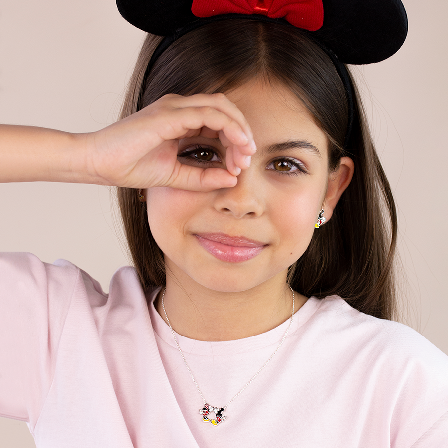 Collar Minnie y Mickey Kiss Disney Plata