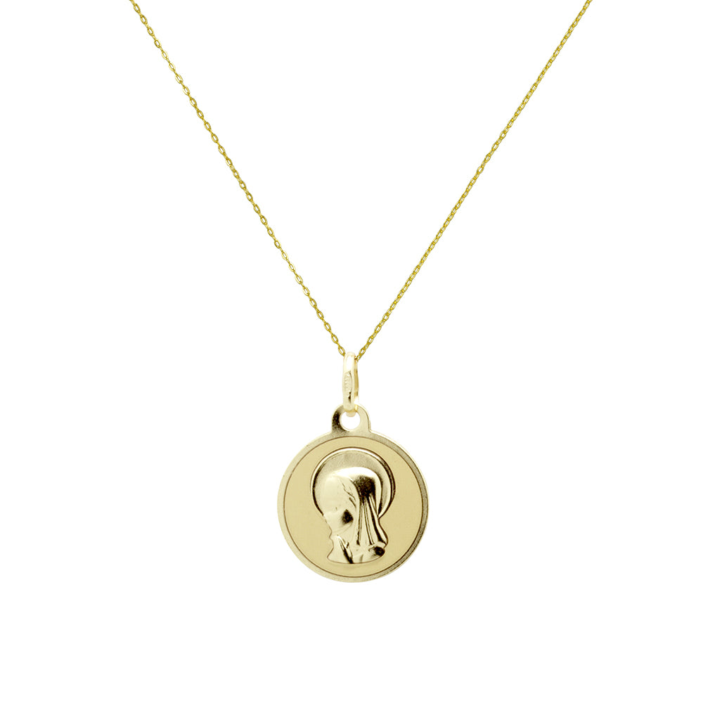 Collar Virgen Niña de Oro 18K Personalizado