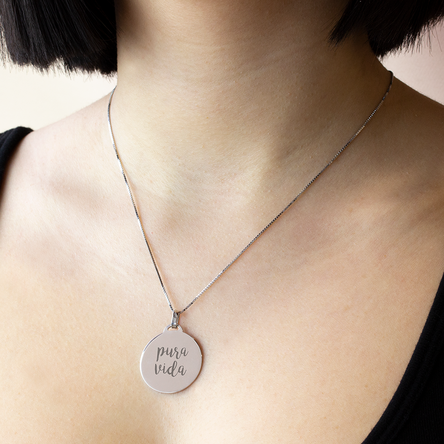 Collar String Large Rounded Charm