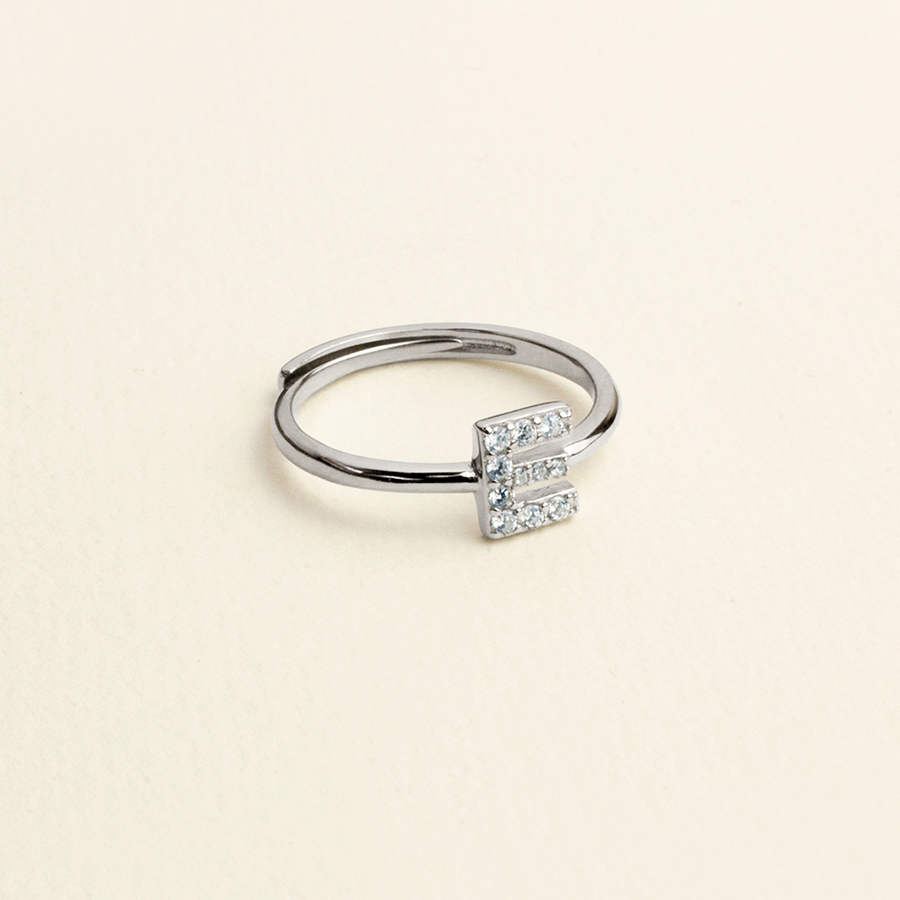 Anillo de Plata 925 con Inicial Grabada