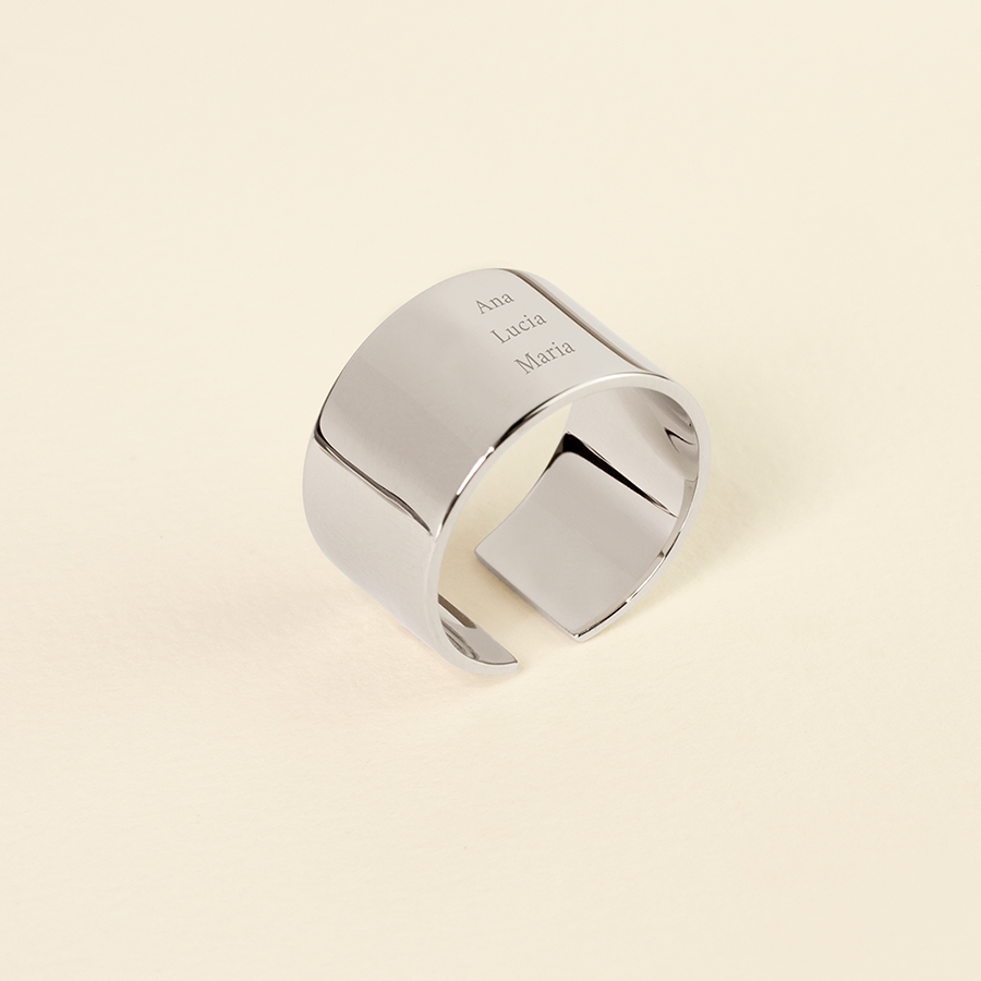 Anillo de Plata 925 con Nombre Grabado