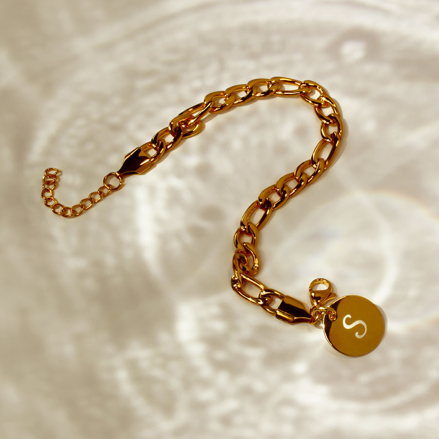 Pulsera Fígaro de Acero Personalizada