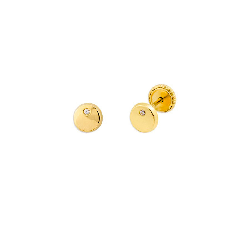 Pendientes Bebés Round Oro 18k