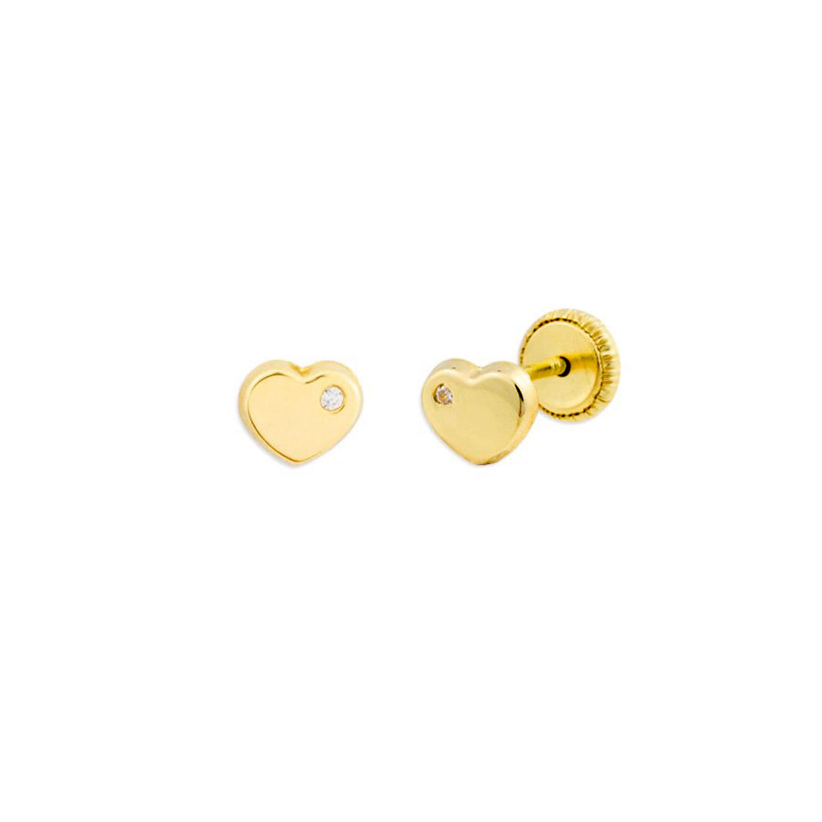 Pendientes Bebés Corazón Oro 18k