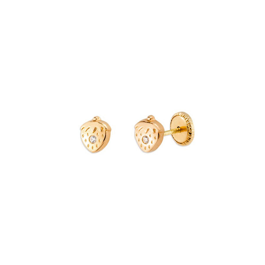 Pendientes Bebés Fresas Oro 18k