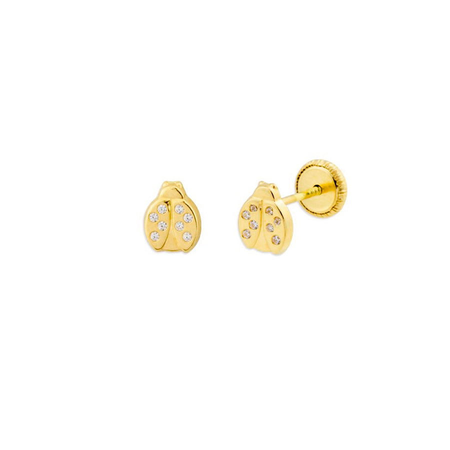 Pendientes Bebés Mariquita Oro 18k