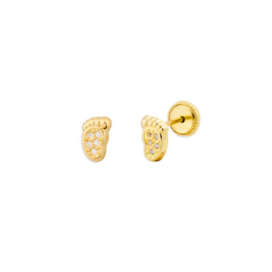Pendientes Bebés Pies Oro 18k