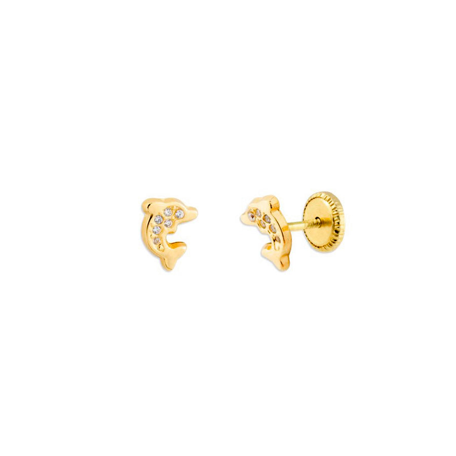 Pendientes Bebés Dolphin Oro 18k