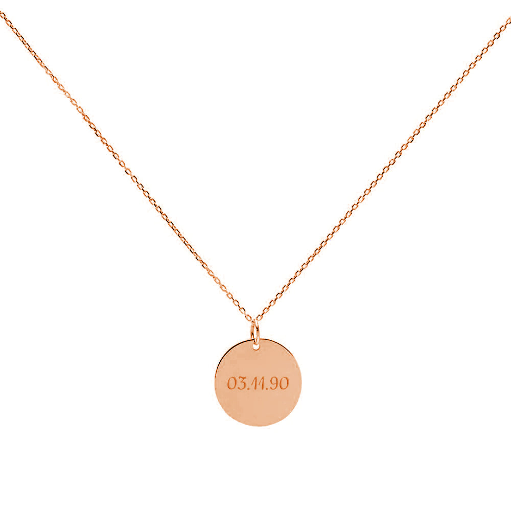 Collar Medalla de Oro 9K y Oro 18K Personalizado