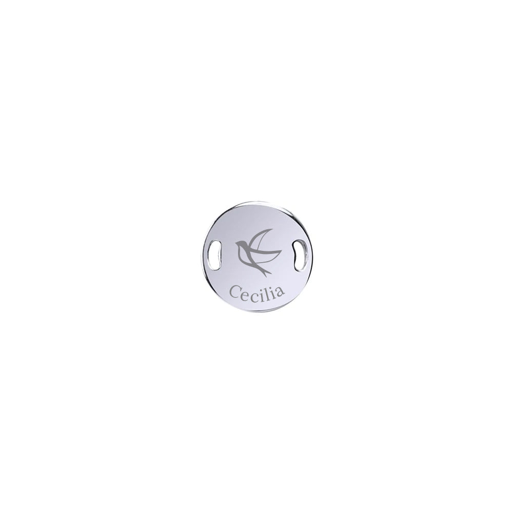 Placa circular CUSTOMIMA de Plata