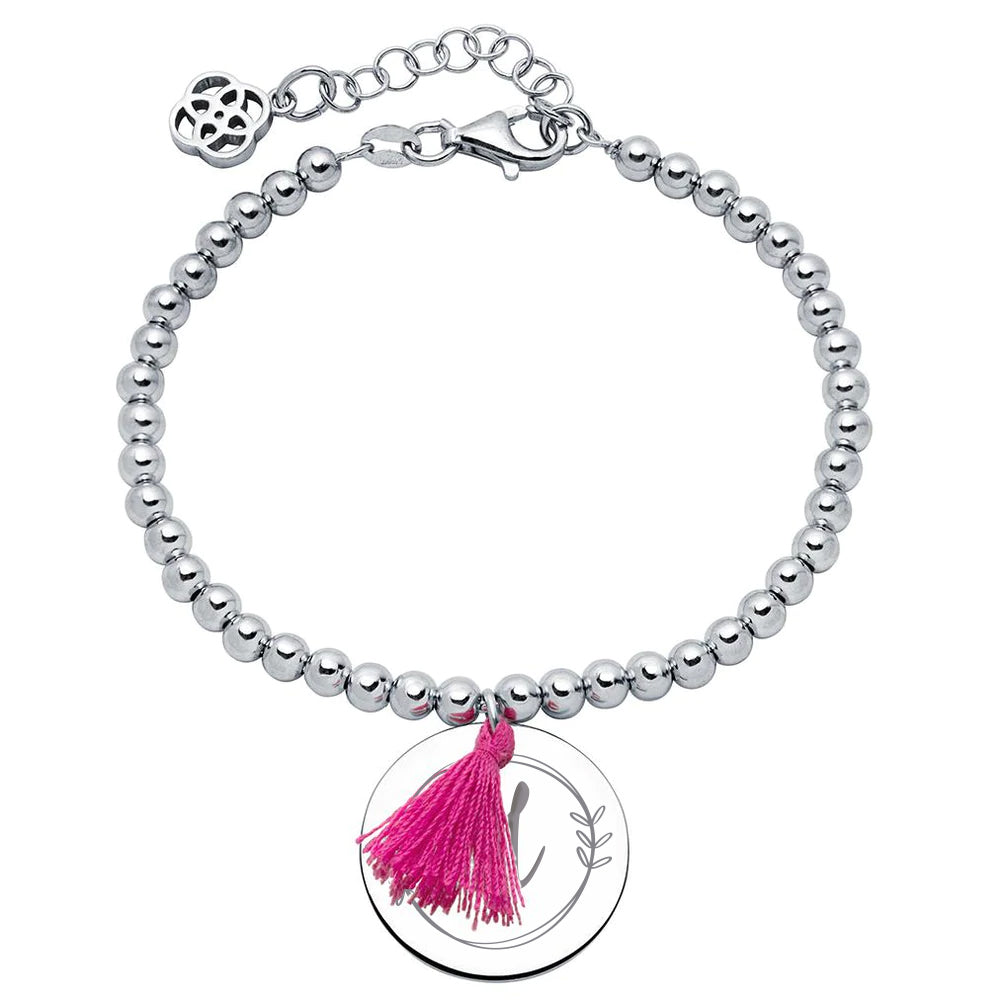 Pulsera My Best Pompon de Plata 925 Personalizada