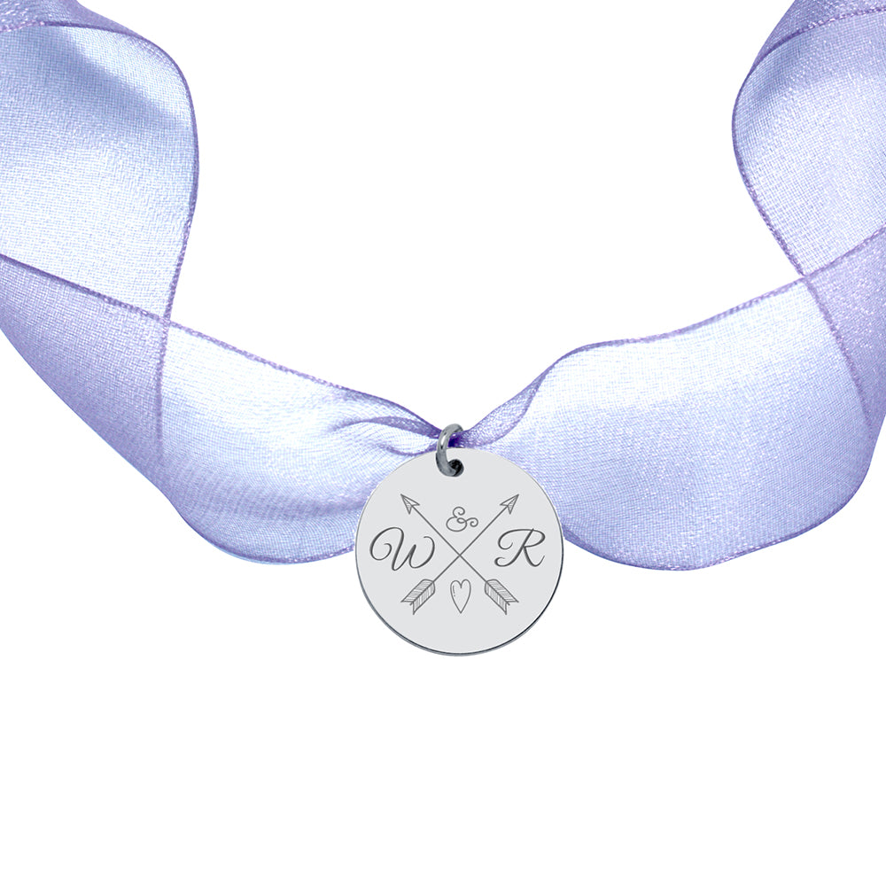 Medalla Ramo Novia Organza Mediana