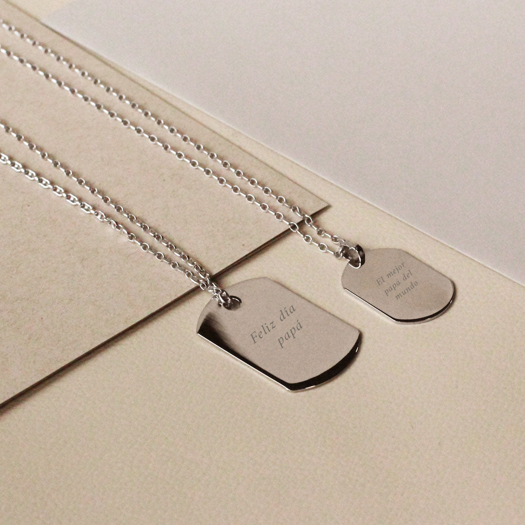 Collar Militar de Plata 925 para Hombre Personalizado
