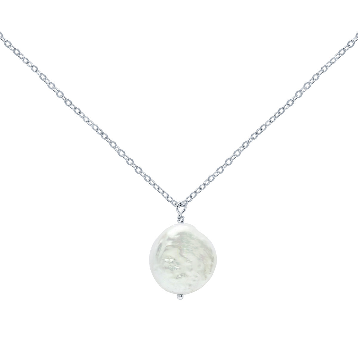 Collar Perla Coin de Plata 925