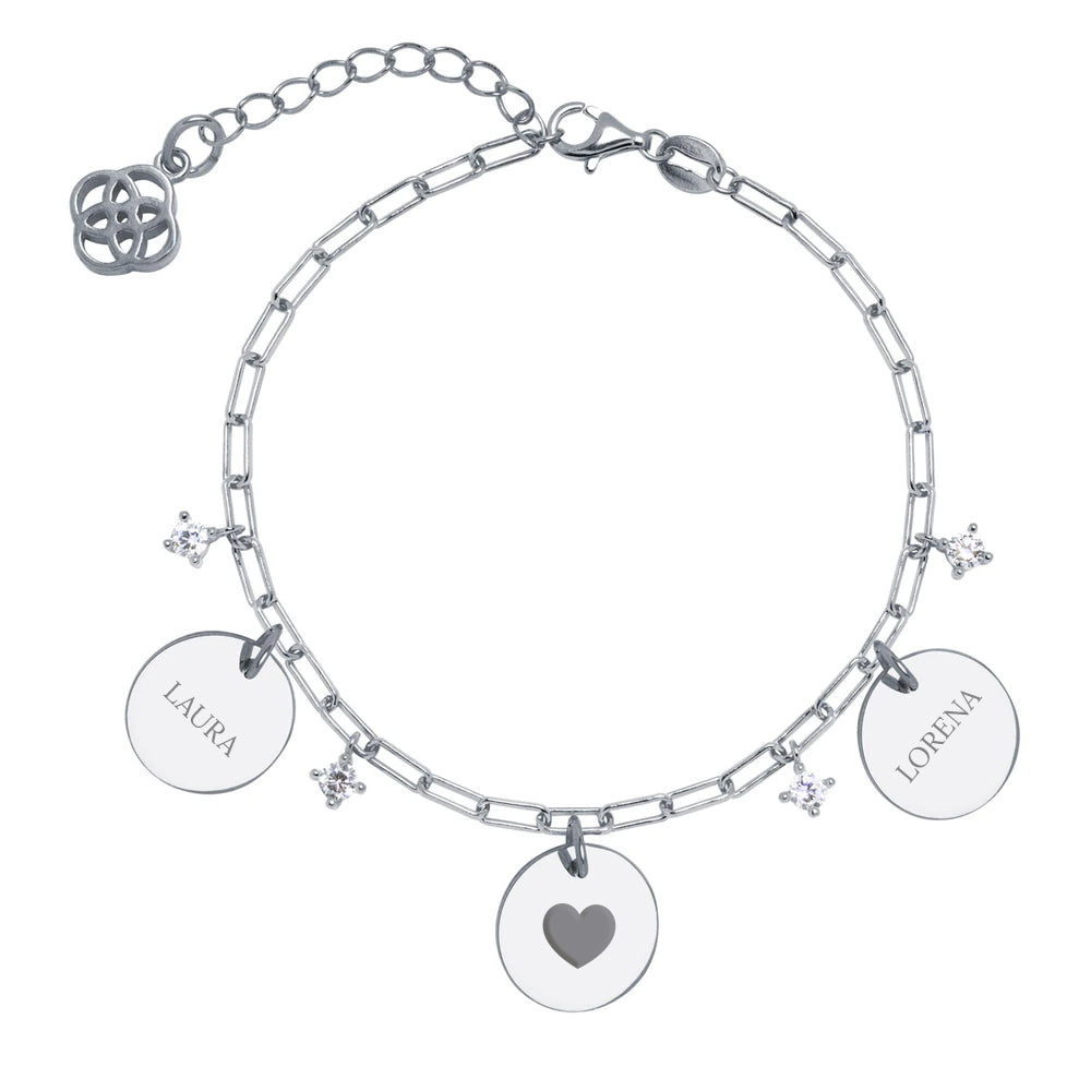 Pulsera Eslabón de Plata 925 con Nombre Grabado