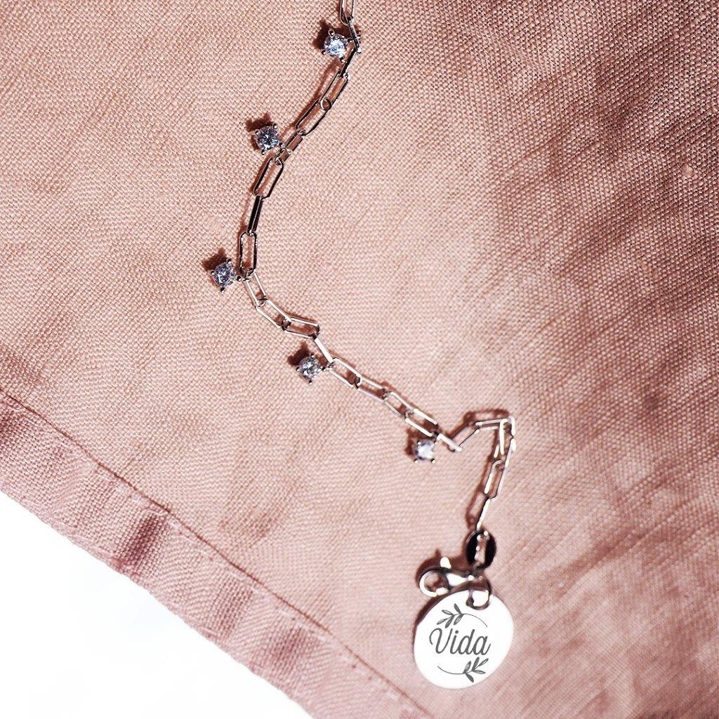 Pulsera Eslabón de Plata 925 con Nombre Grabado