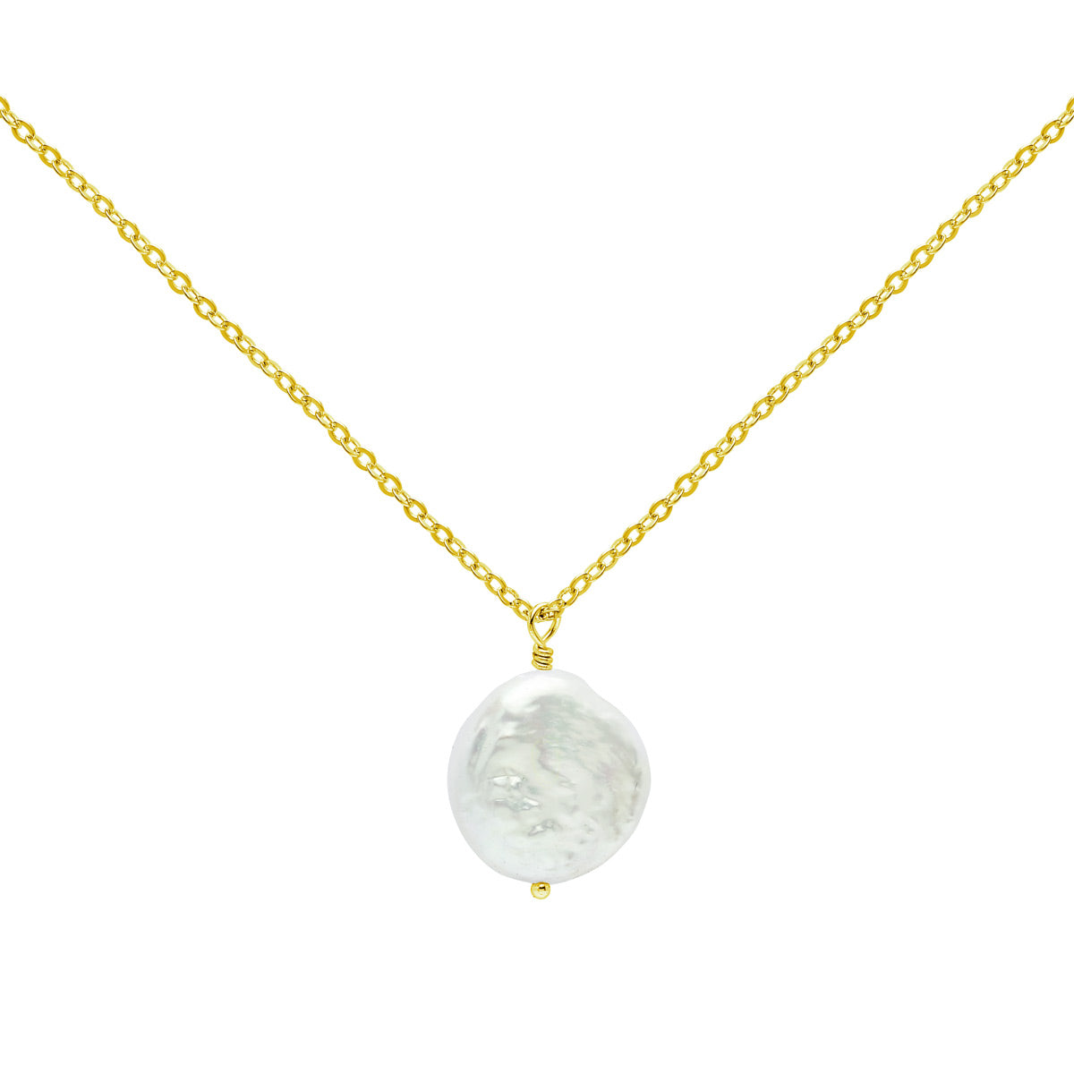 Collar Perla Coin de Plata 925