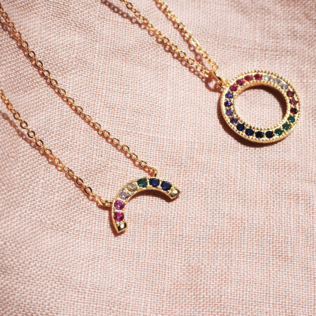Collar Rainbow Arco de Plata 925
