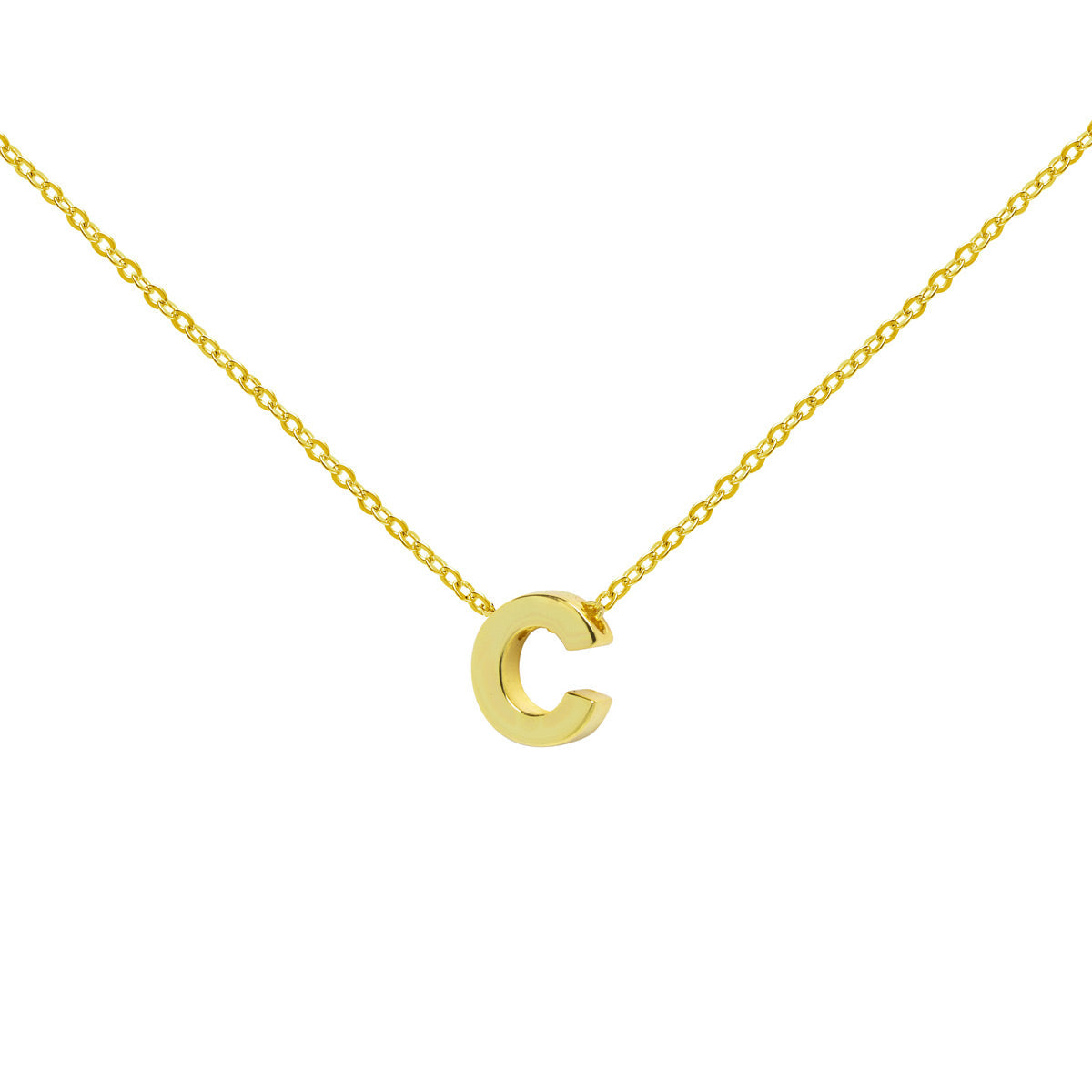 Collar de Oro 18K con Inicial Grabada