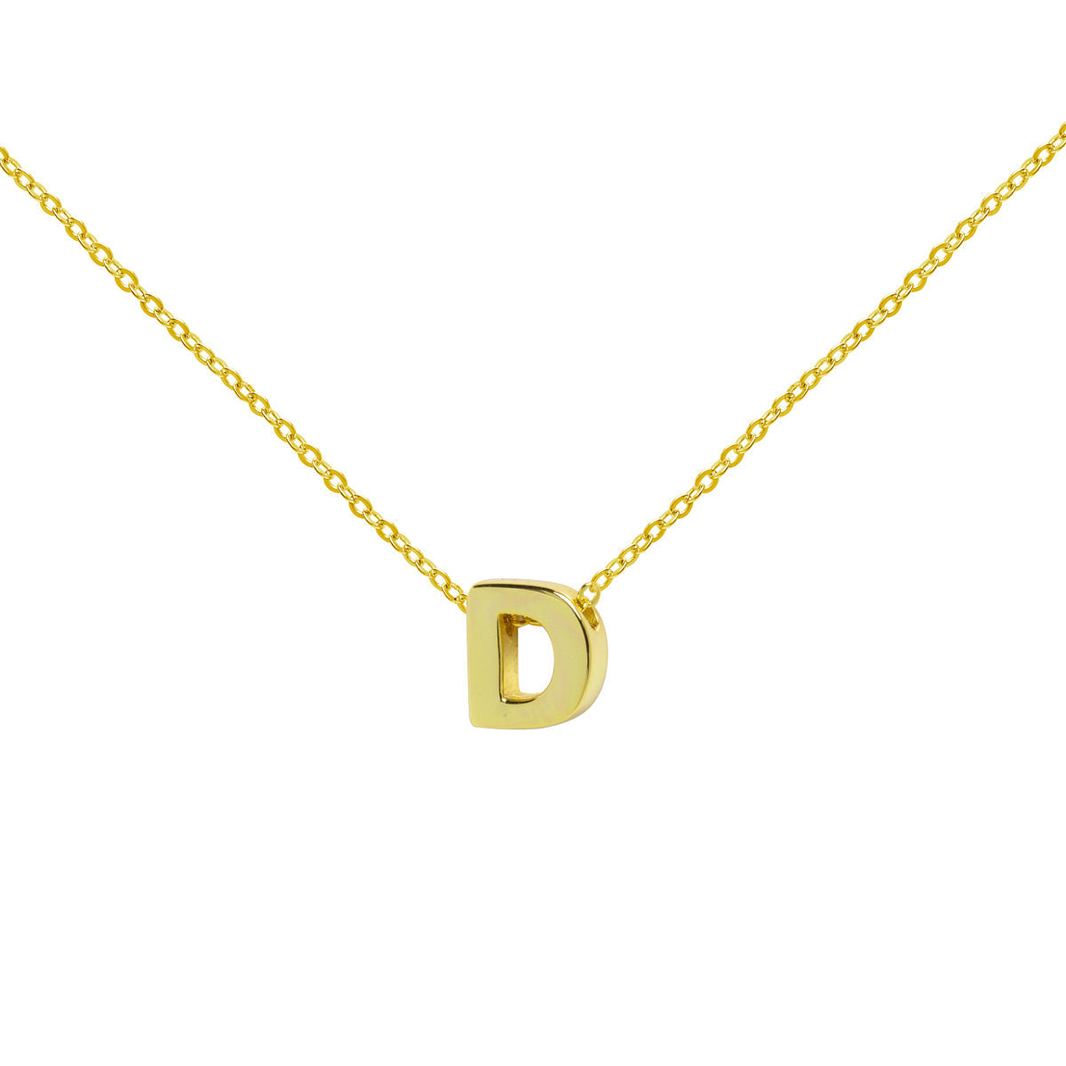 Collar de Oro 18K con Inicial Grabada