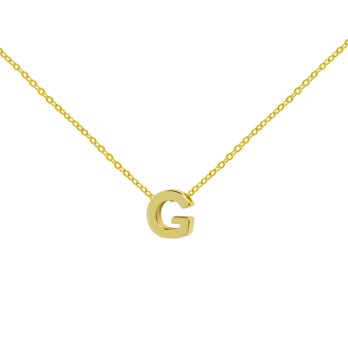 Collar de Oro 18K con Inicial Grabada