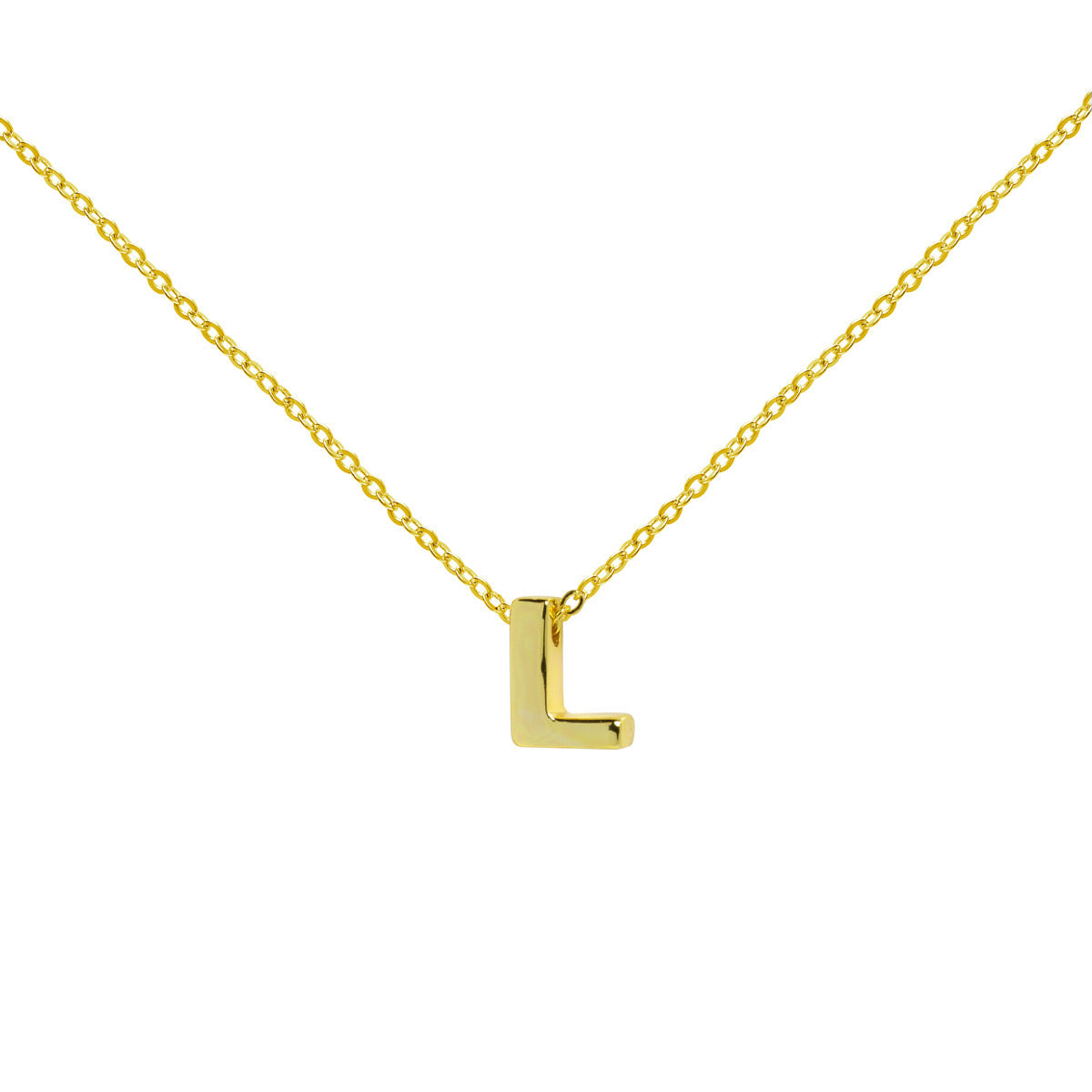 Collar de Oro 18K con Inicial Grabada
