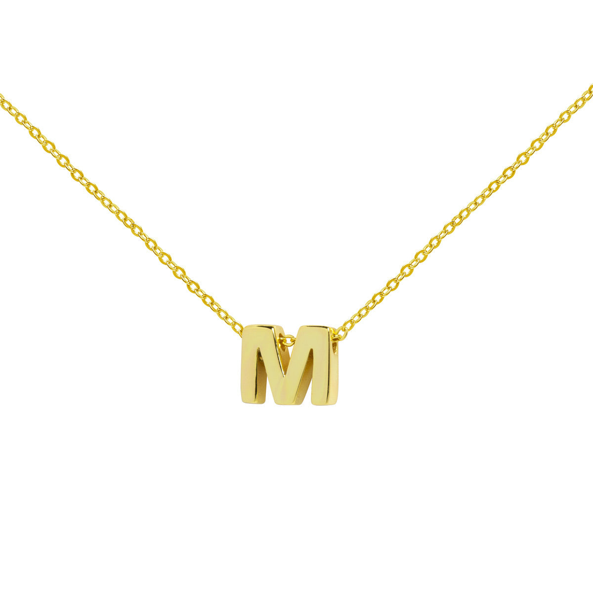 Collar de Oro 18K con Inicial Grabada