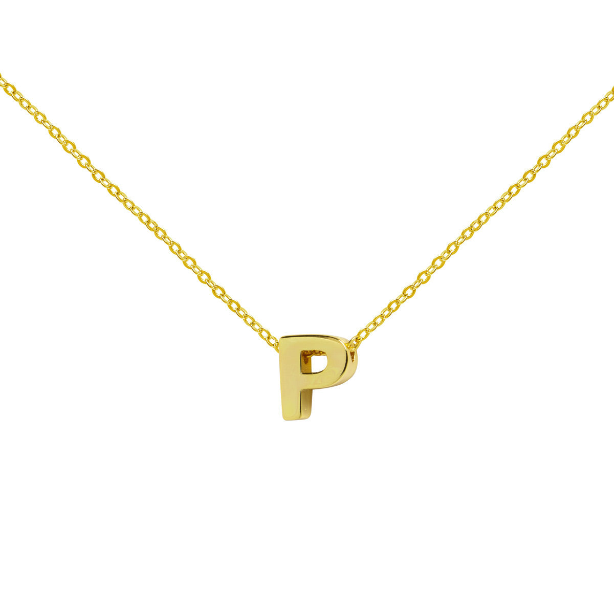 Collar de Oro 18K con Inicial Grabada