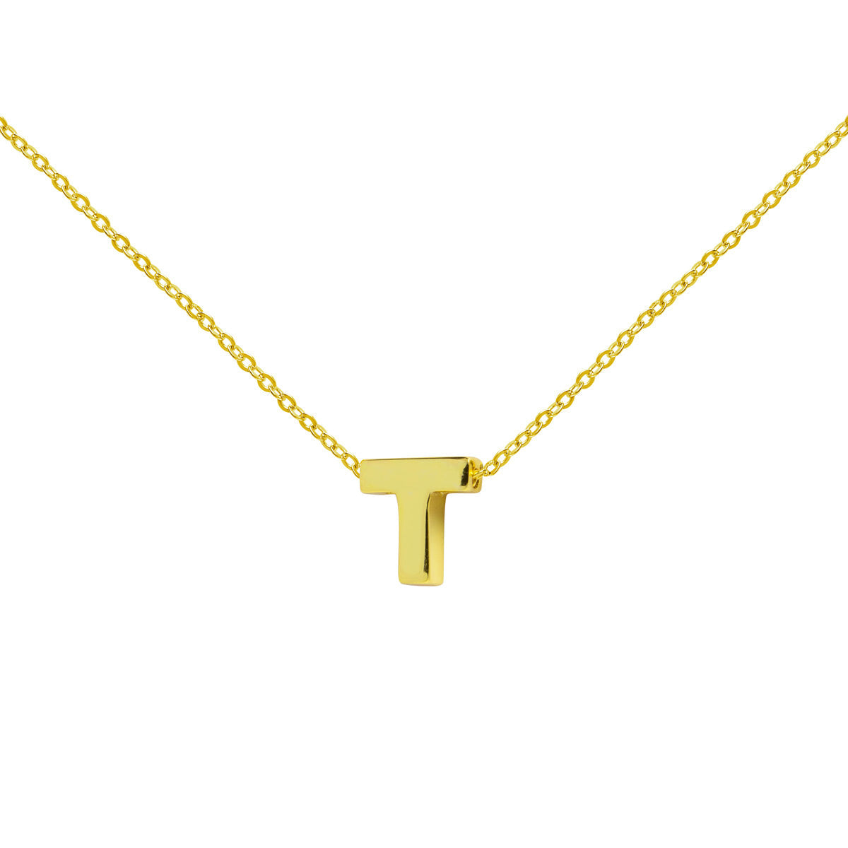 Collar de Oro 18K con Inicial Grabada