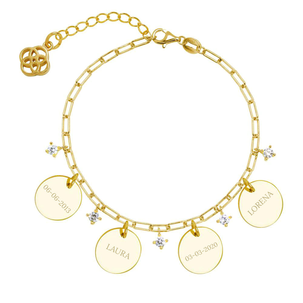 Pulsera Eslabón de Plata 925 con Nombre Grabado