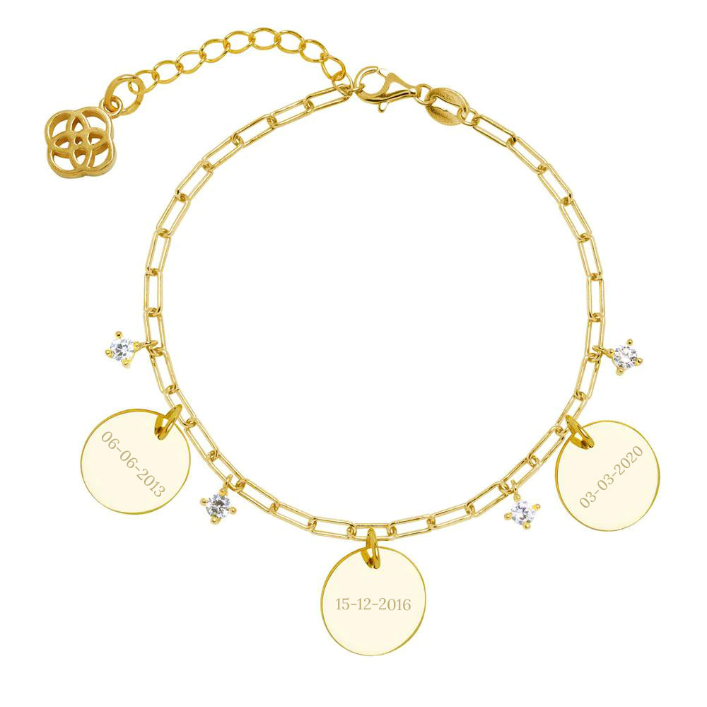 Pulsera Eslabón de Plata 925 con Nombre Grabado