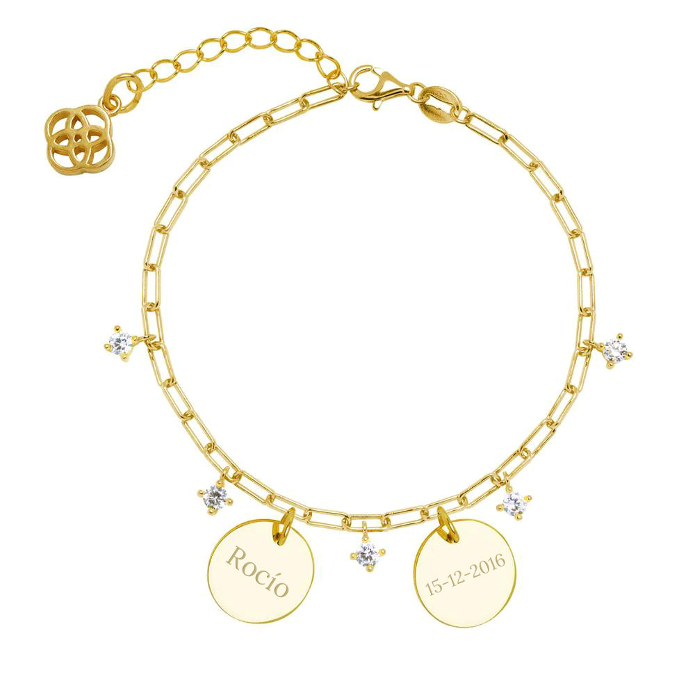 Pulsera Eslabón de Plata 925 con Nombre Grabado