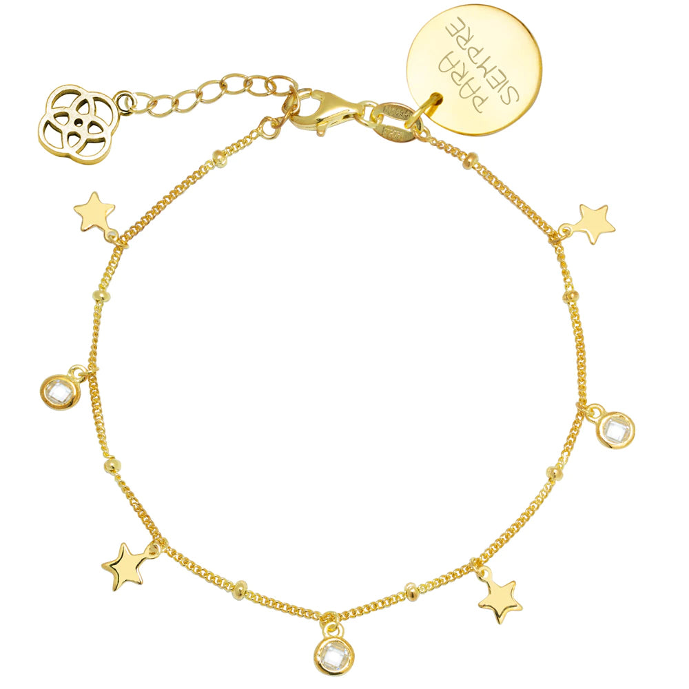 Pulsera Personalizable Estrellas y Circonitas