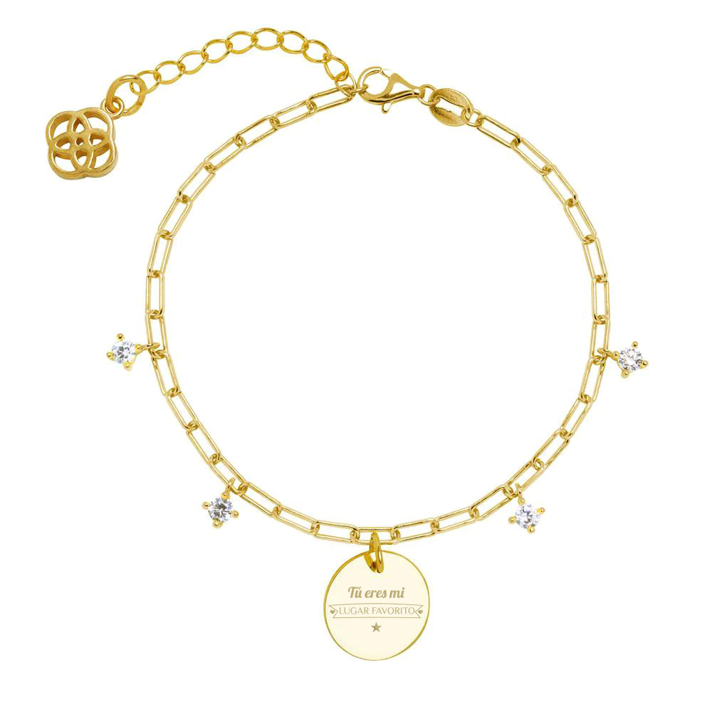 Pulsera Eslabón de Plata 925 con Nombre Grabado