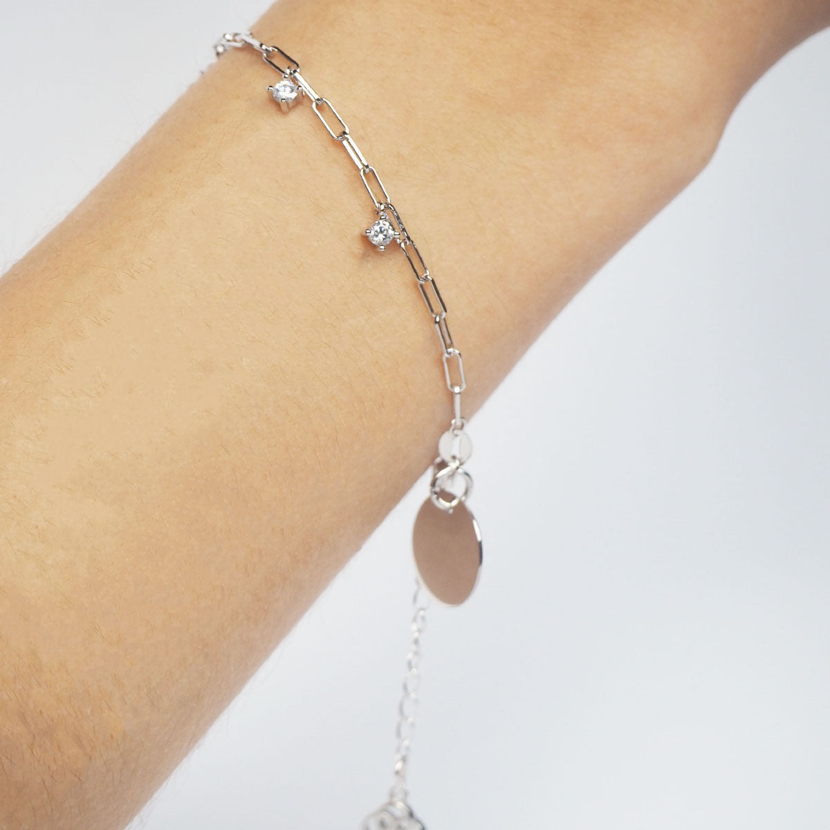 Pulsera Personalizable Eslabón Cristal