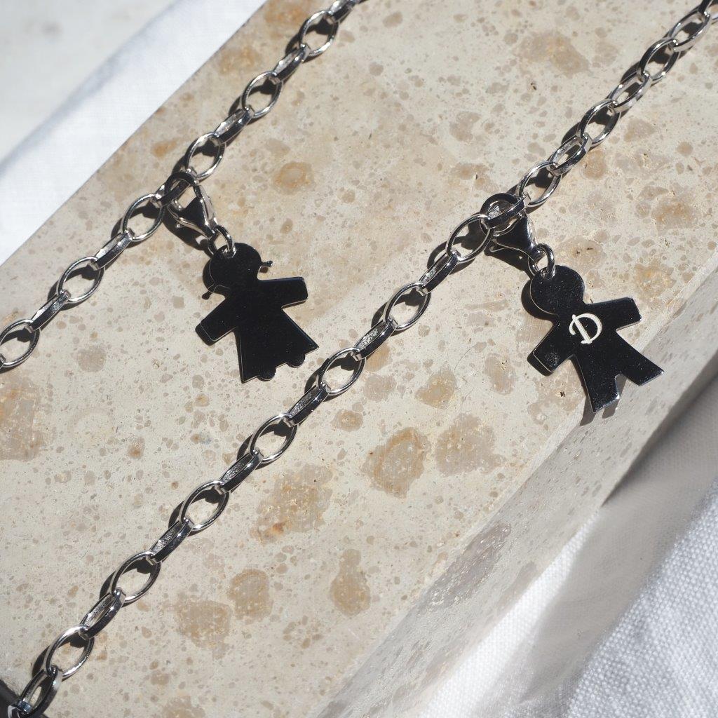 Pulsera Rolo Charm Niño de Plata 925 Personalizada