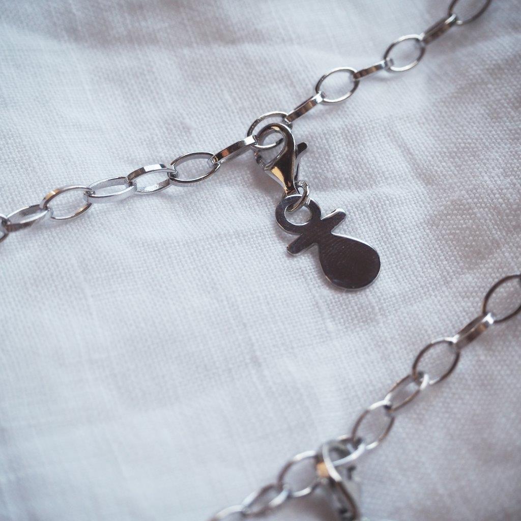 Pulsera Rolo Charm Chupete de Plata 925 Personalizada
