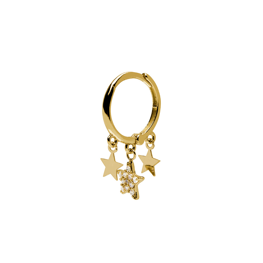 Piercing Huggie Estrellas Oro