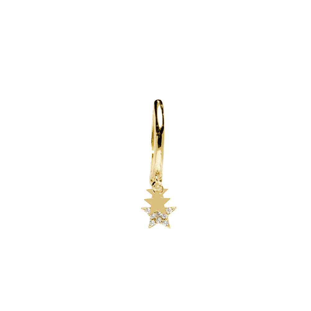 Piercing Huggie Estrellas Oro